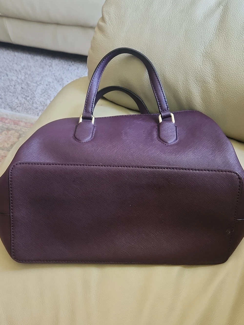 Kate Spade Laurel Way Evangelie Burgundy Deep Plum Satchel Purse